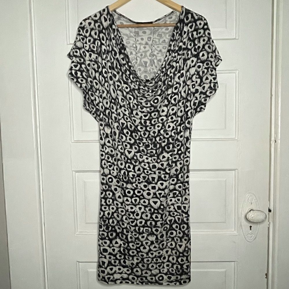 Koan Batwing Summer Tee Dress w/ Plunge Neck